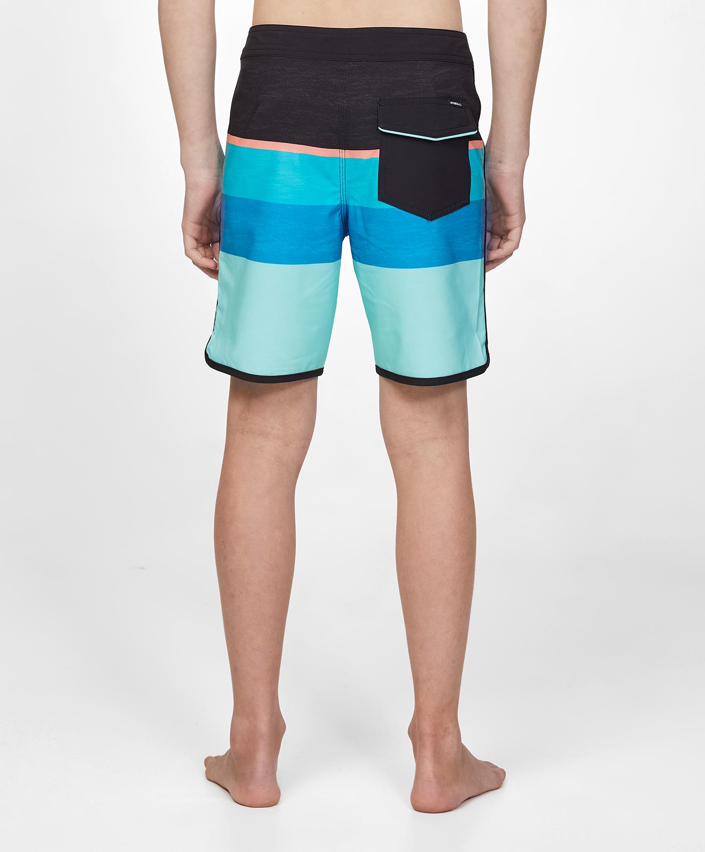 Boys Lennox Scallop Boardshorts - Turquoise