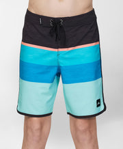 Boys Lennox Scallop Boardshorts - Turquoise