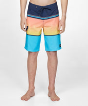 Boys Lennox Stripe Boarshorts - Aquarius