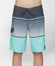 Boys Lennox Stripe Boarshorts - Turquoise