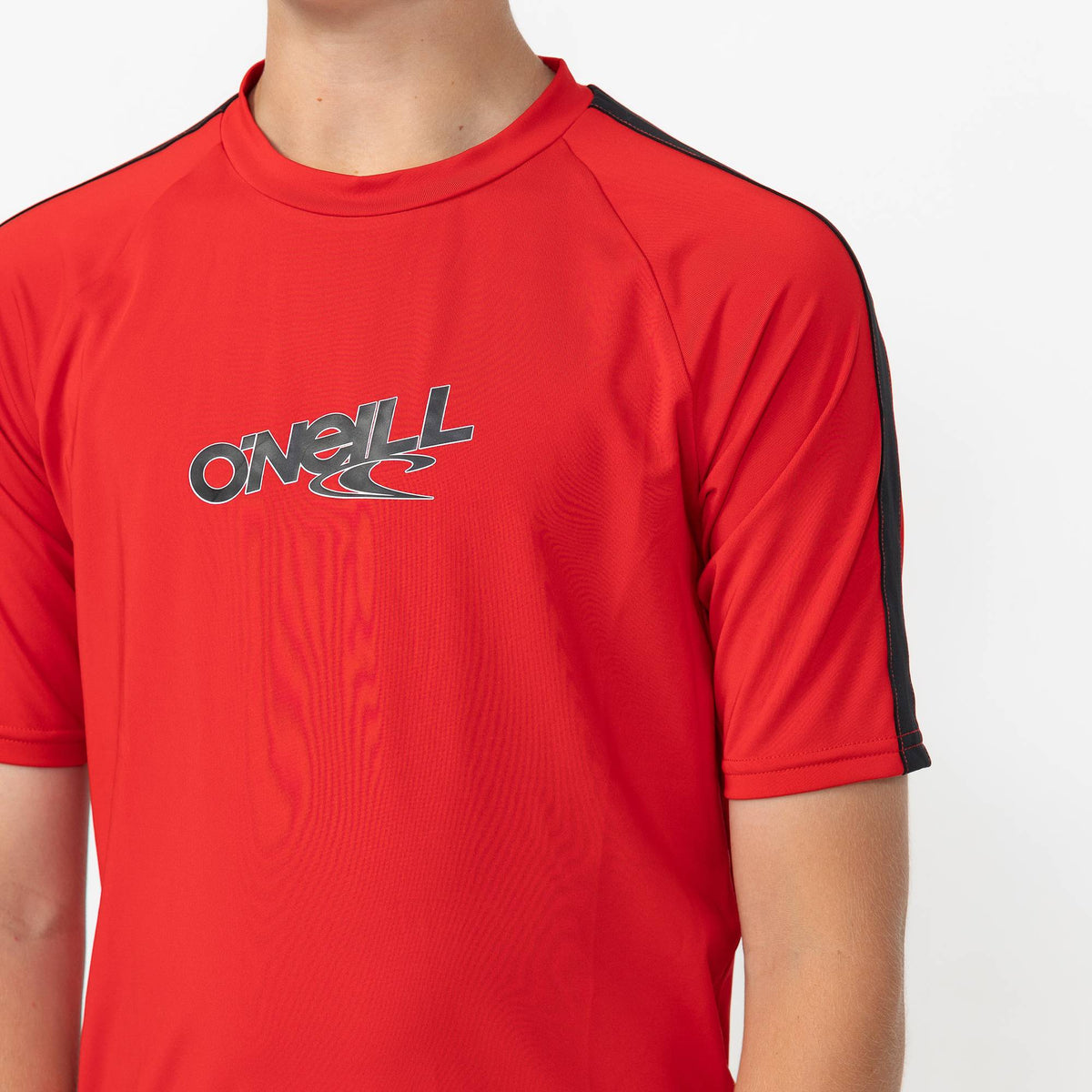 Boy's O'Block Short Sleeve Rash Vest Tee - Red