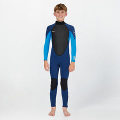 Boys Reactor 3/2mm Steamer Back Zip - Navy