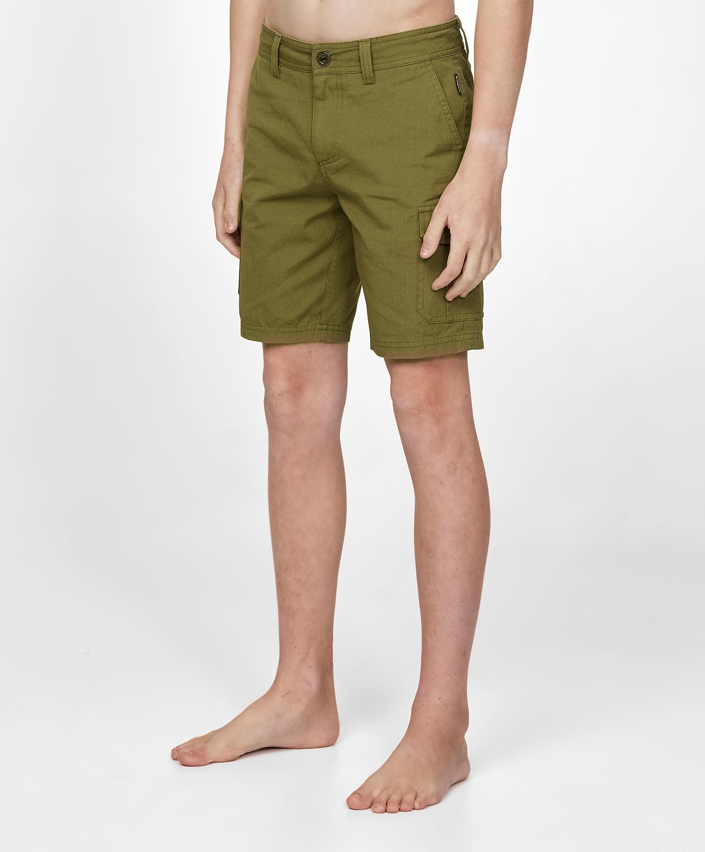 Boys Sierra Cargo Short - Dark Olive