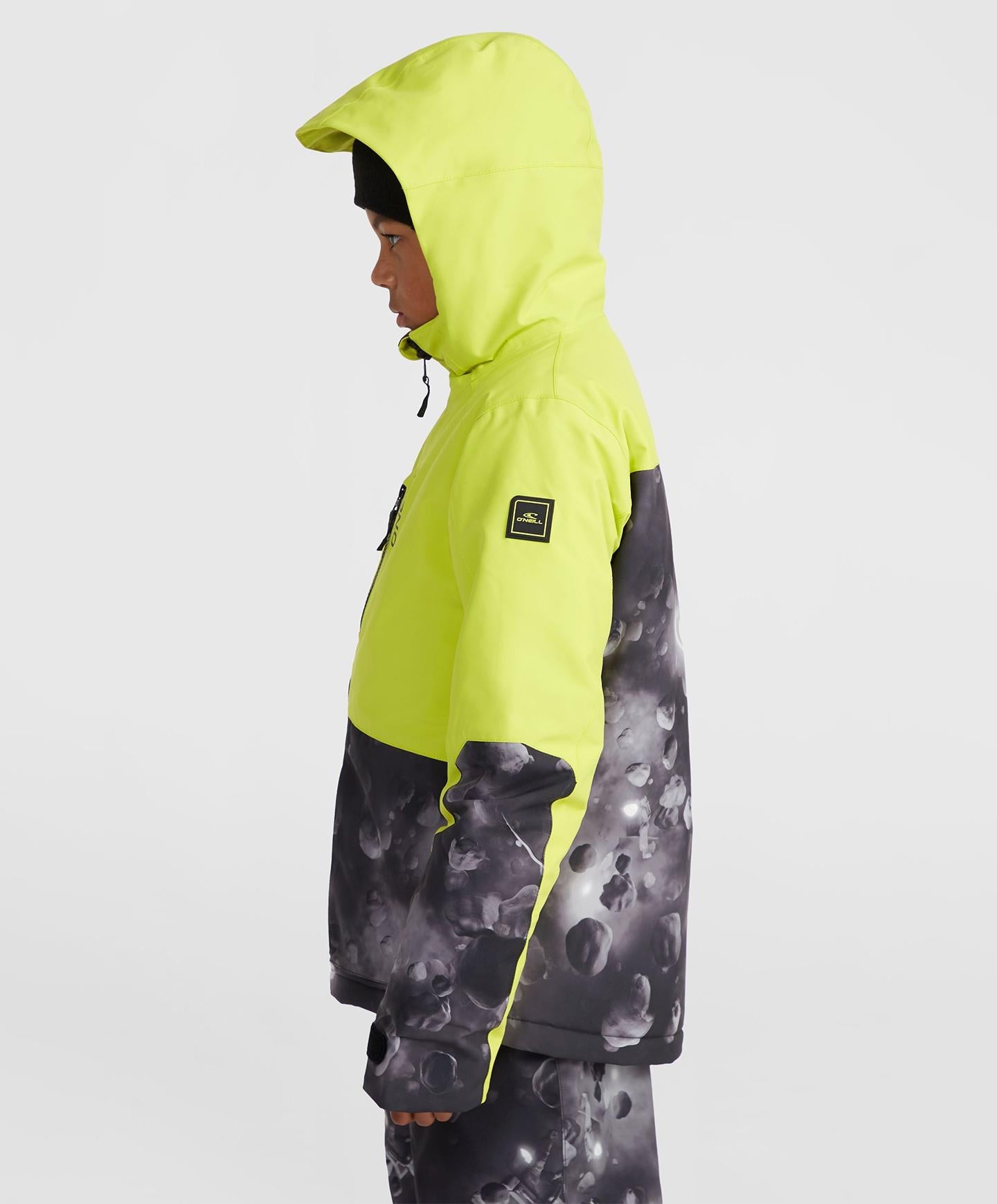 Boy's Texture Snow Jacket - Black Spacedout