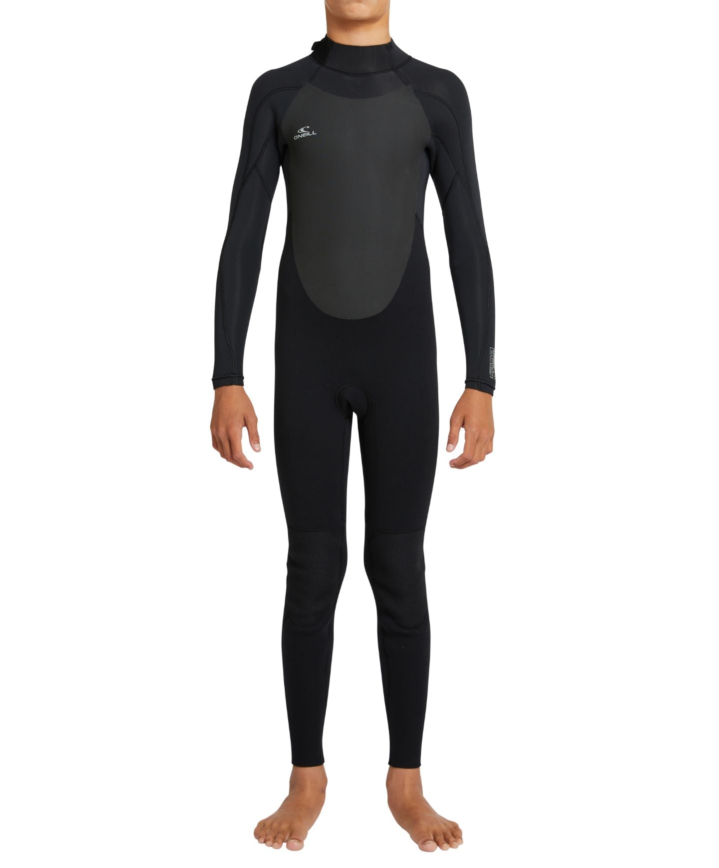 Kid's Focus 3/2mm Steamer Back Zip Sealed Wetsuit - Black