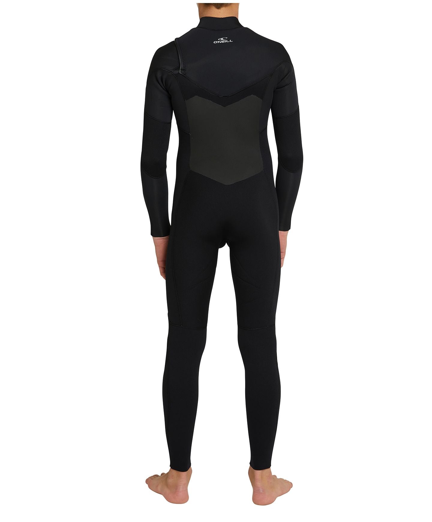 Kid's Focus 3/2mm Steamer Chest Zip Wetsuit - Black