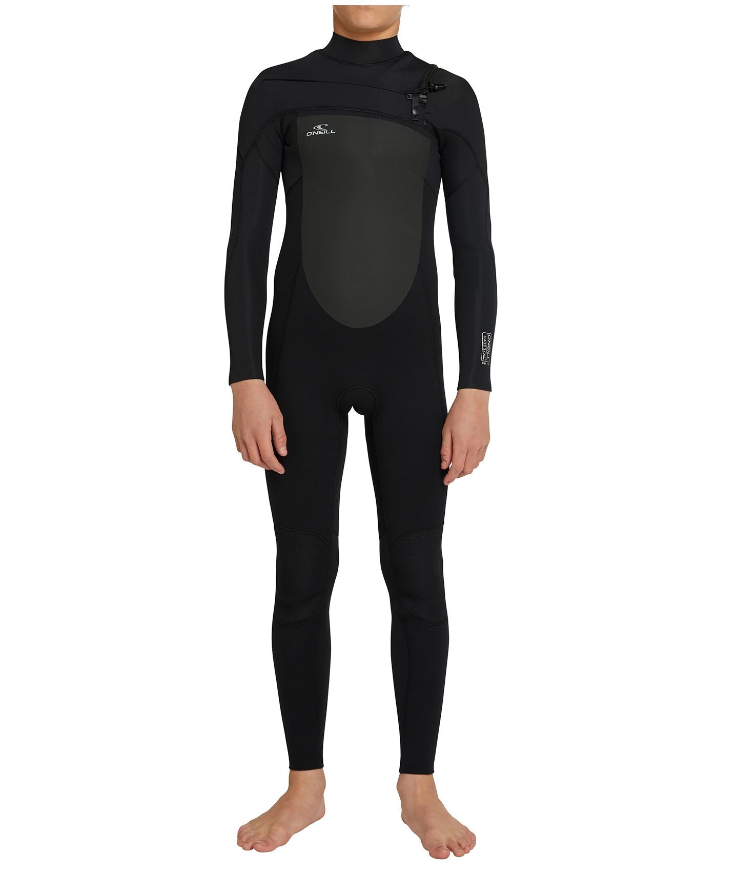 Kid's Focus 3/2mm Steamer Chest Zip Wetsuit - Black