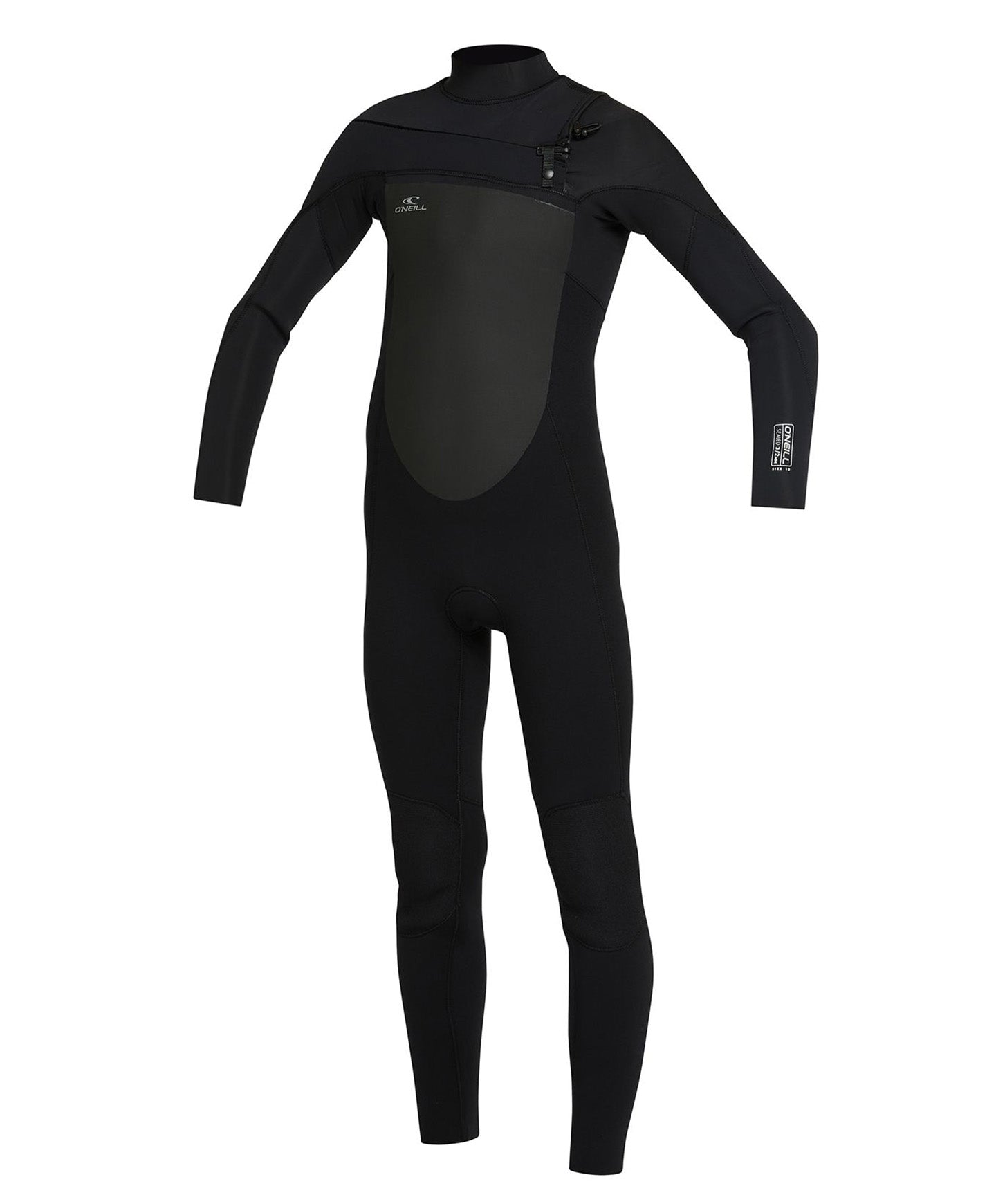 Kid's Focus 4/3mm Steamer Chest Zip Wetsuit - Black