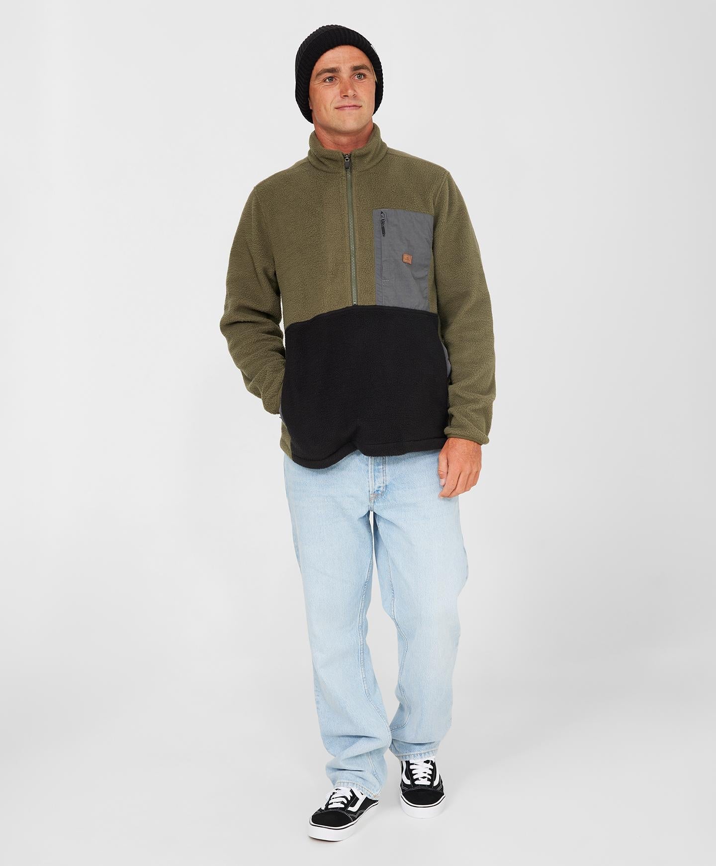 Colton High Pile Superfleece - Army