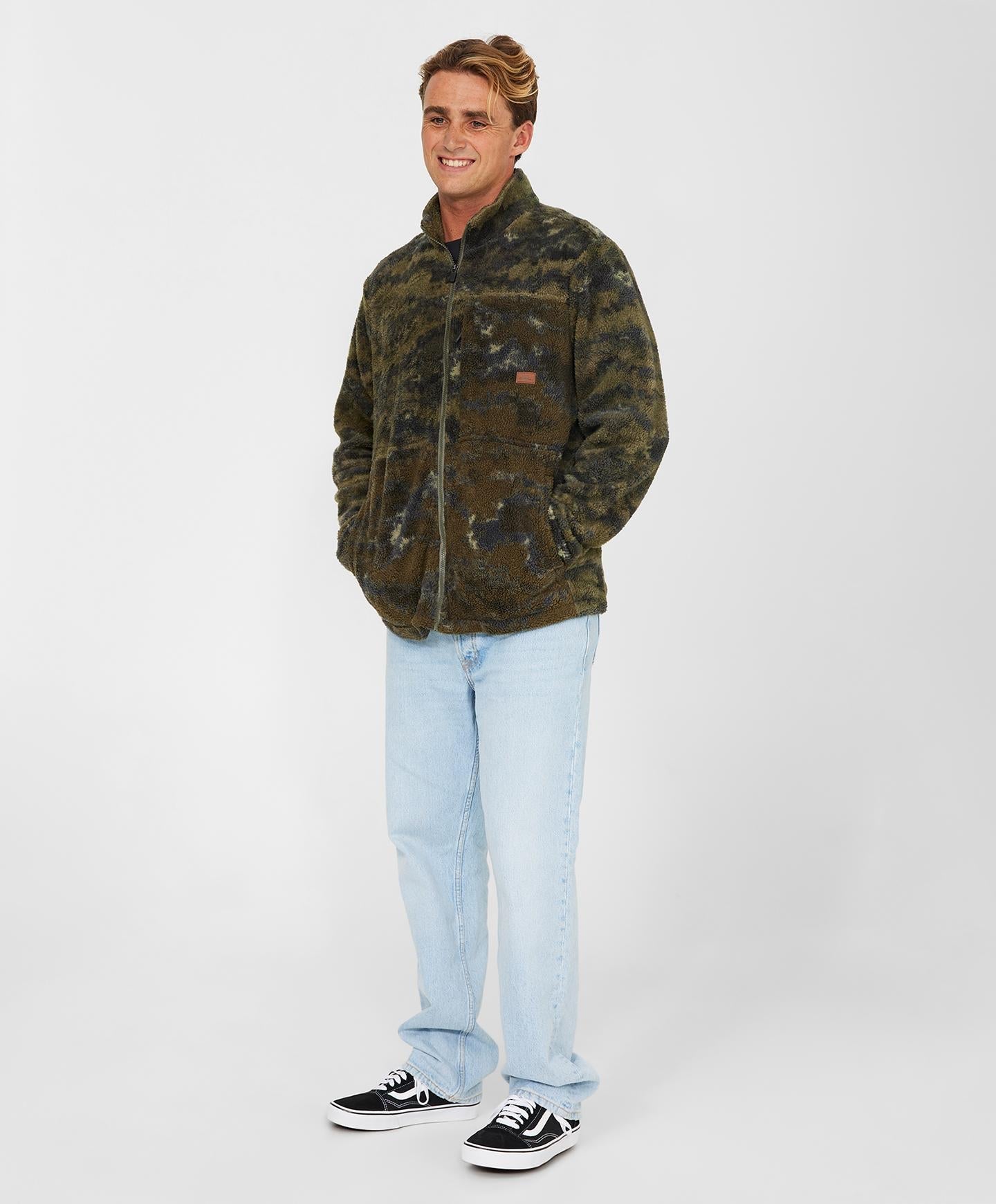 Commander High Pile Superfleece Zip - Deep Green