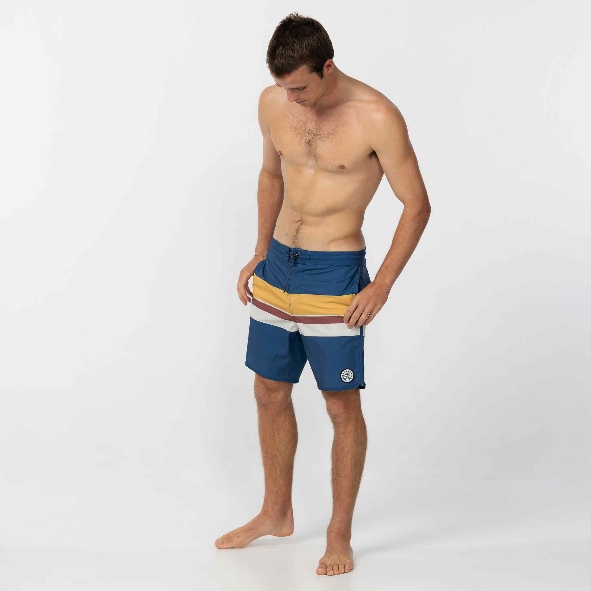 Cruzer Stripe Scallop 18" Boardshort - Indigo