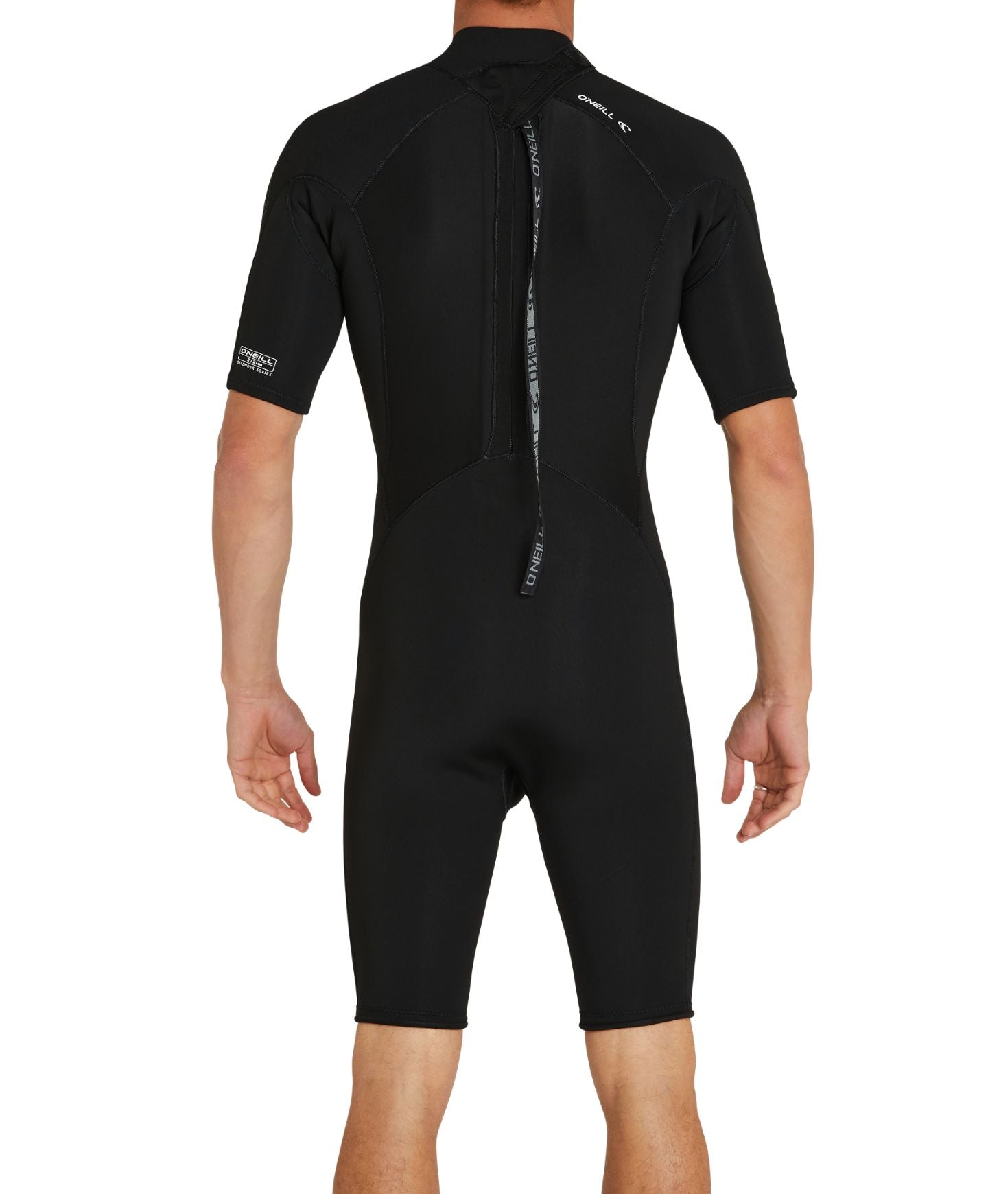 Defender Back Zip Short Sleeve Spring Suit 2mm Wetsuit - Black