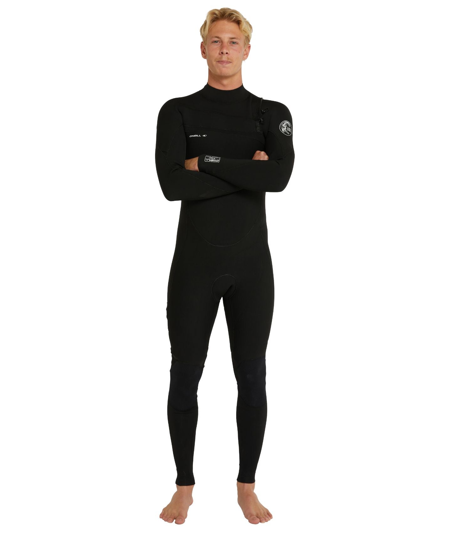 Defender 3/2mm Steamer Chest Zip Wetsuit - Black