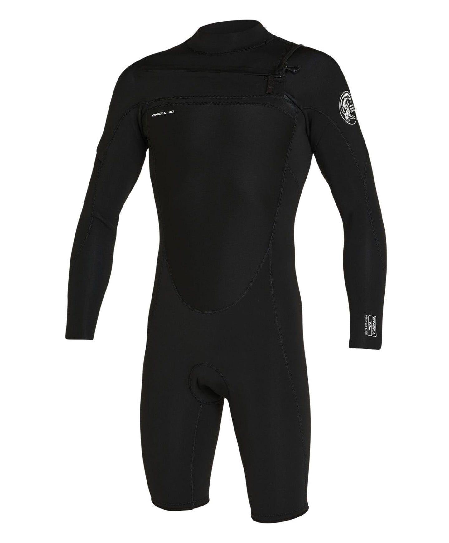 Defender Chest Zip Long Sleeve Spring Suit 2mm Wetsuit - Black