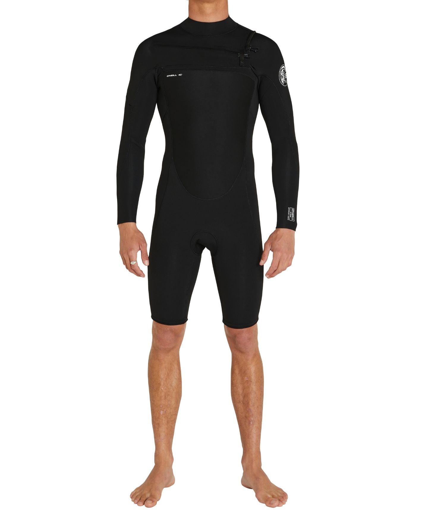 Defender Chest Zip Long Sleeve Spring Suit 2mm Wetsuit - Black