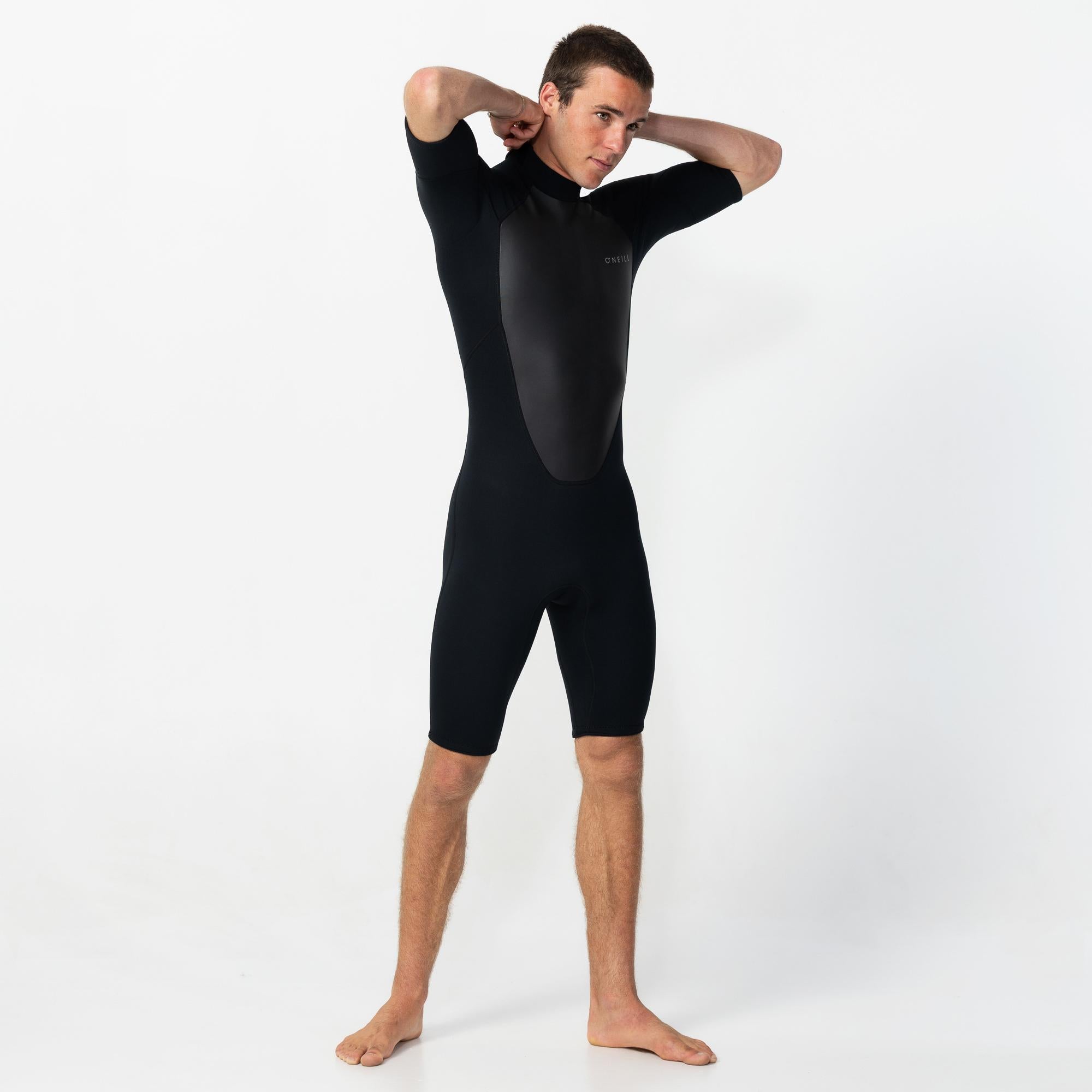Factor 2mm Spring Suit Back Zip Wetsuit - Black