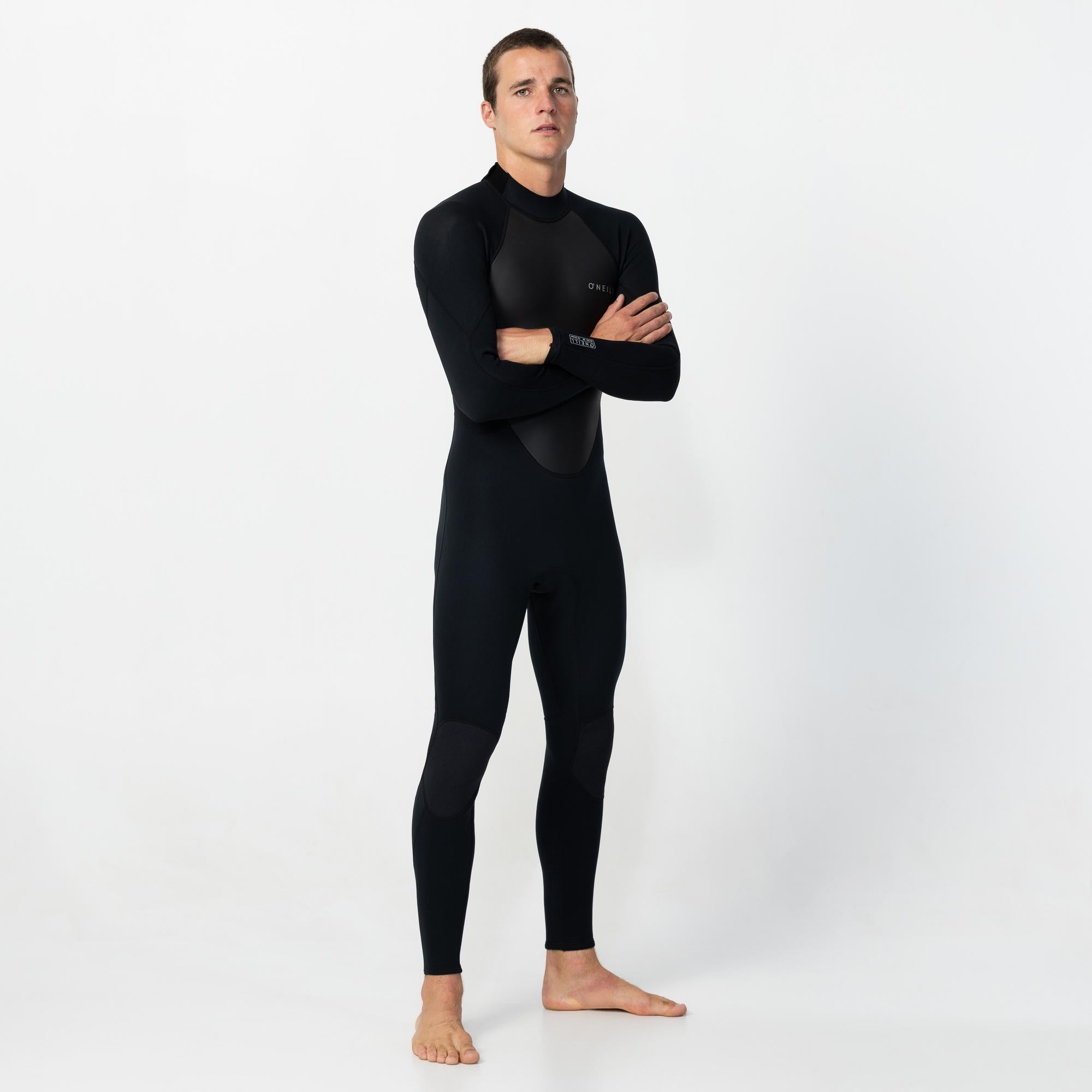 Factor 3/2mm Steamer Back Zip Wetsuit - Black