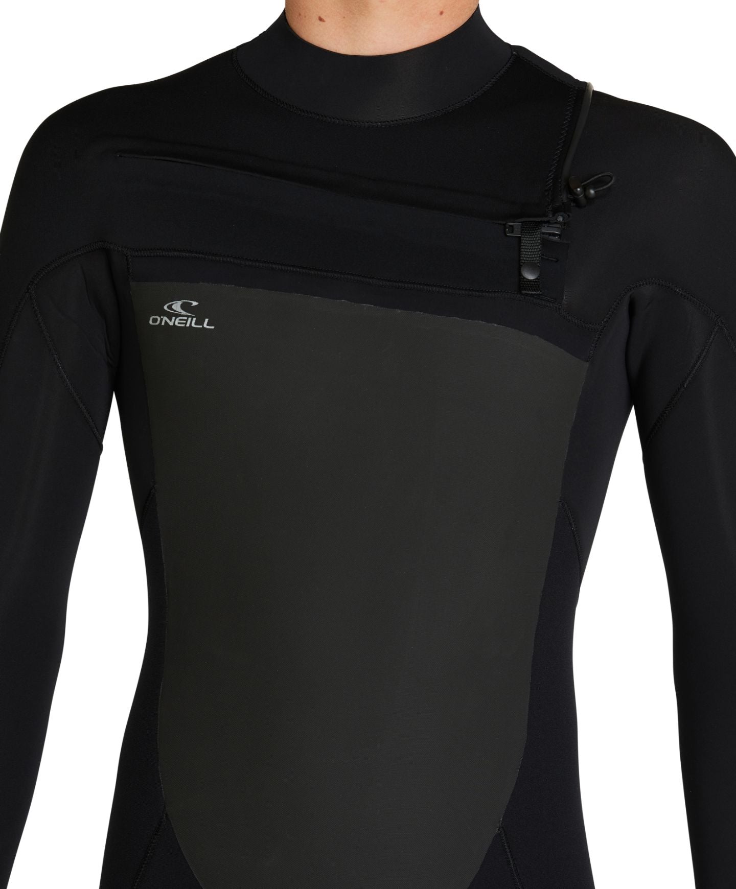 Focus 3/2mm Steamer Chest Zip Sealed Wetsuit - Black