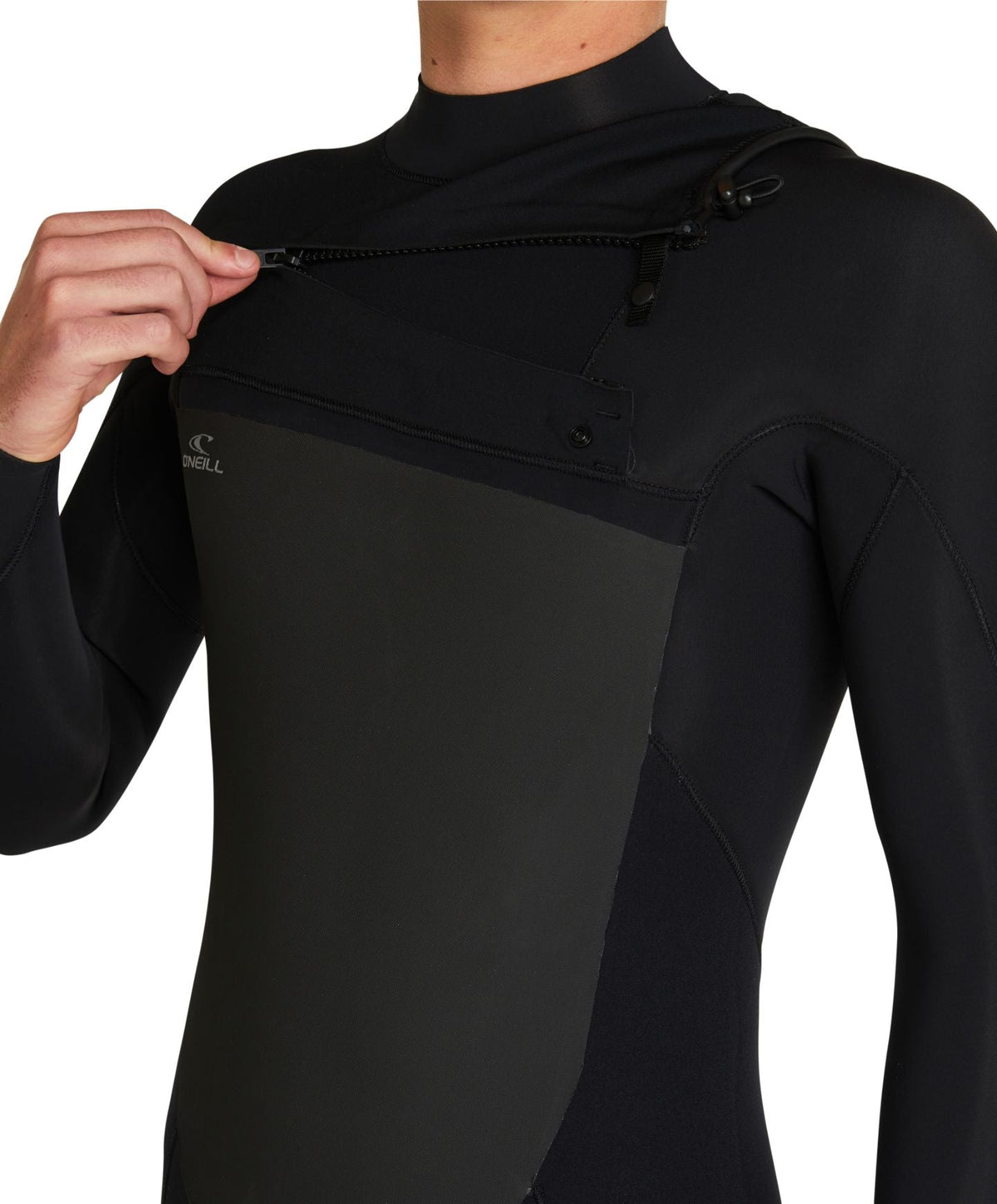 Focus 3/2mm Steamer Chest Zip Sealed Wetsuit - Black