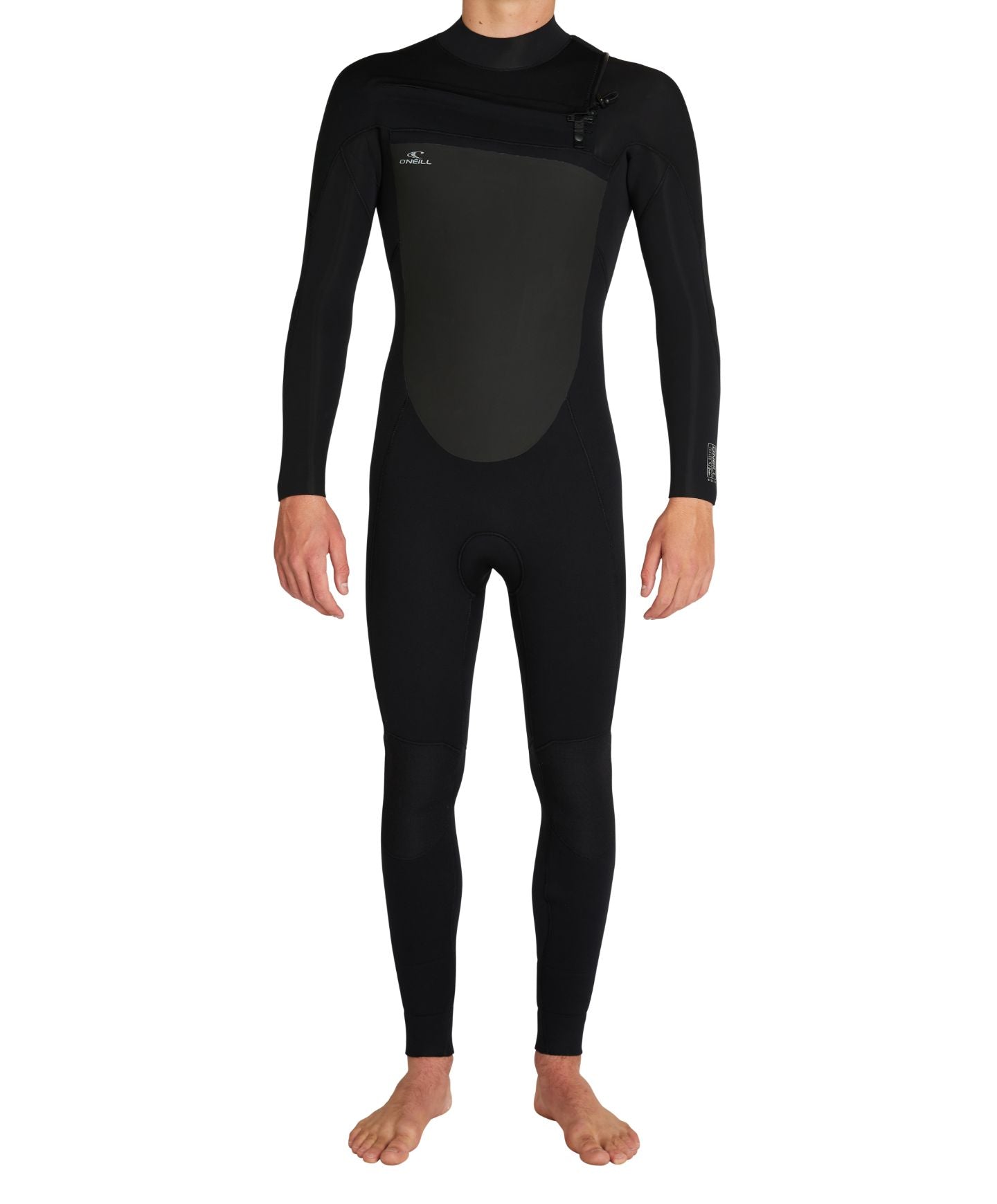 Focus 4/3mm Steamer Chest Zip Sealed Wetsuit - Black