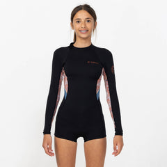 Girl's Bahia 2mm Long Sleeve Mid Spring Suit Back Zip - Tangerine Tile