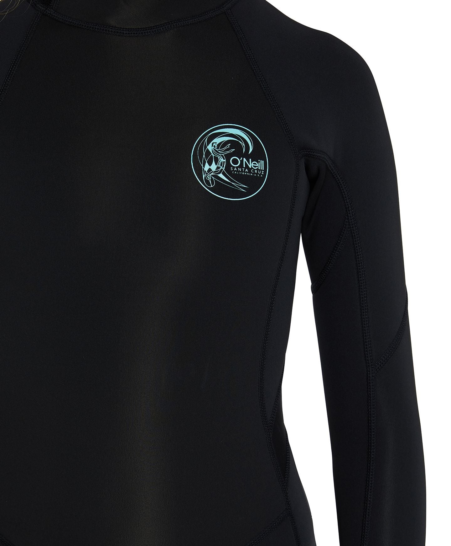 Girl's Bahia 2mm LS Mid Spring Suit Wetsuit - Black Aqua