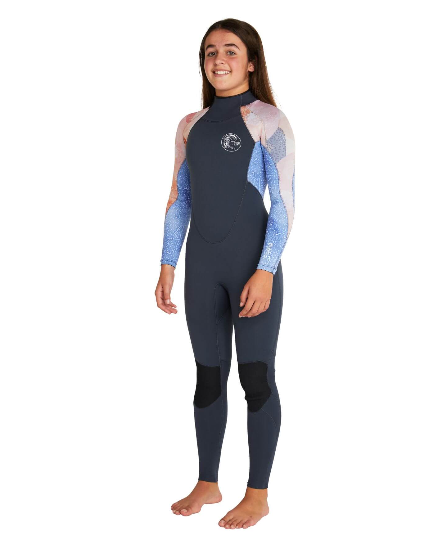 Girl's Bahia 4/3mm Steamer Back Zip Wetsuit - Gunmetal