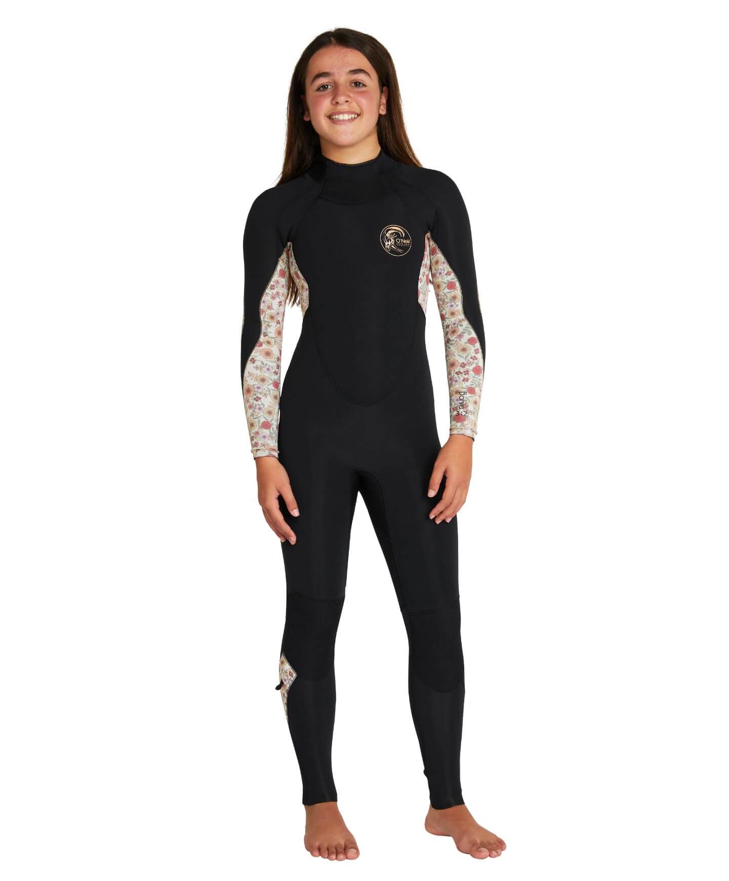 Girl's Bahia 4/3mm Steamer Back Zip Wetsuit - Sierra