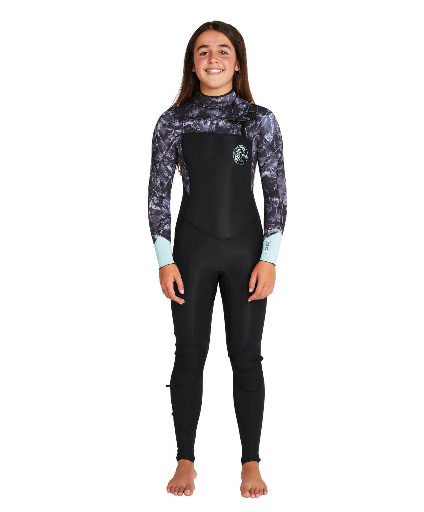 Girl's Bahia 3/2mm Steamer Chest Zip Wetsuit - Hanalei