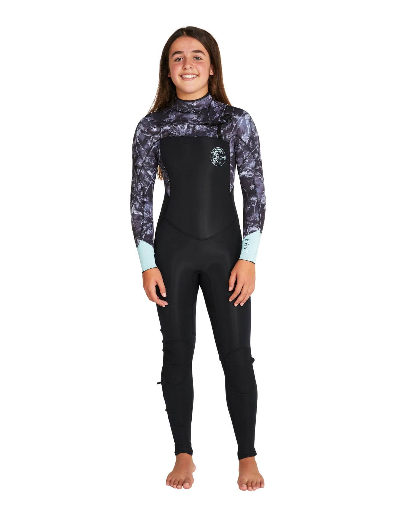 Girl's Bahia 3/2mm Steamer Chest Zip Wetsuit - Hanalei