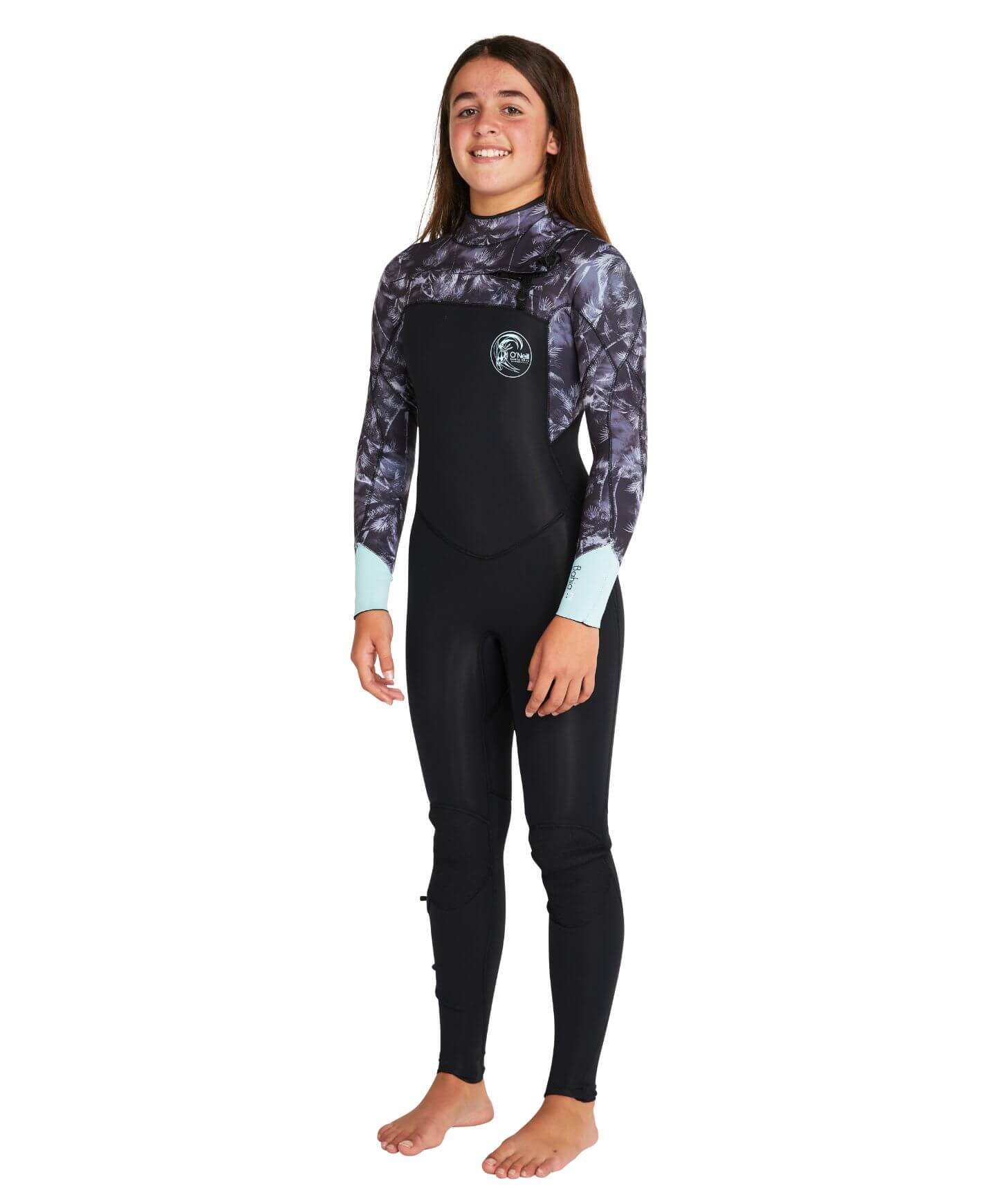 Girl's Bahia 3/2mm Steamer Chest Zip Wetsuit - Hanalei