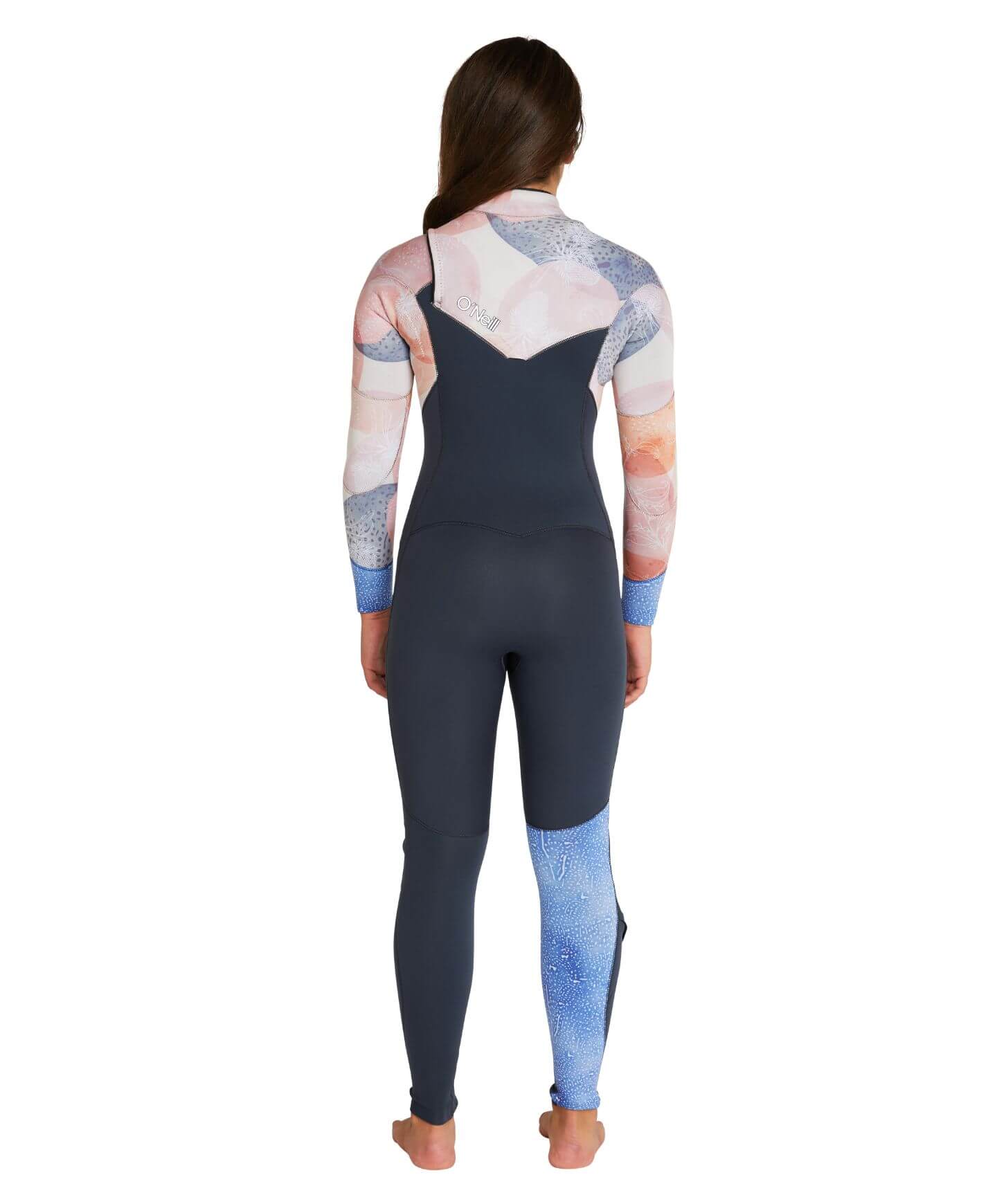 Girl's Bahia 4/3mm Steamer Chest Zip Wetsuit - Gunmetal