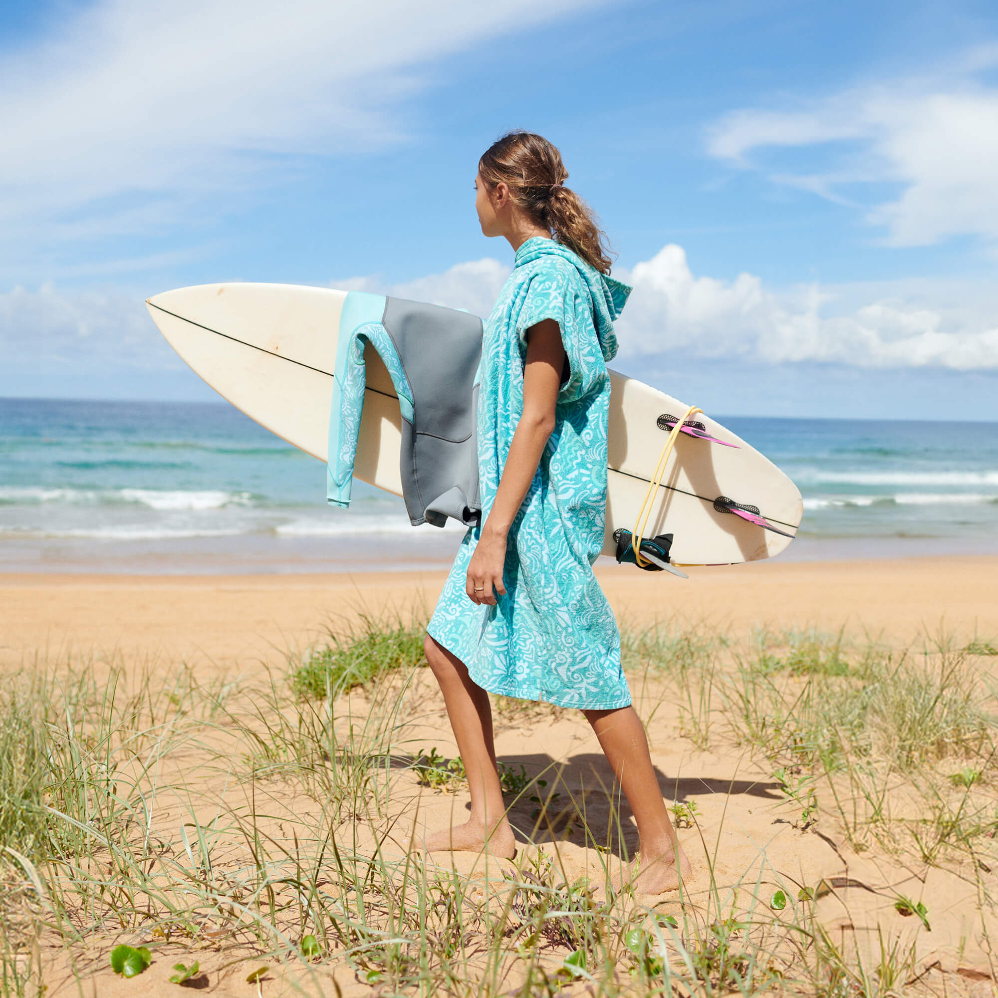Girl's Bahia Change Towel - Tidepool