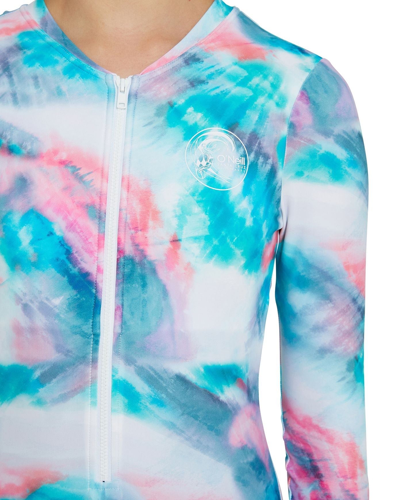 Girl's Bahia Long Sleeve FZ Surfsuit - Wavedye