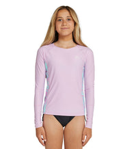 Girl's Bahia Long Sleeve Rash Tee - Pink Purple