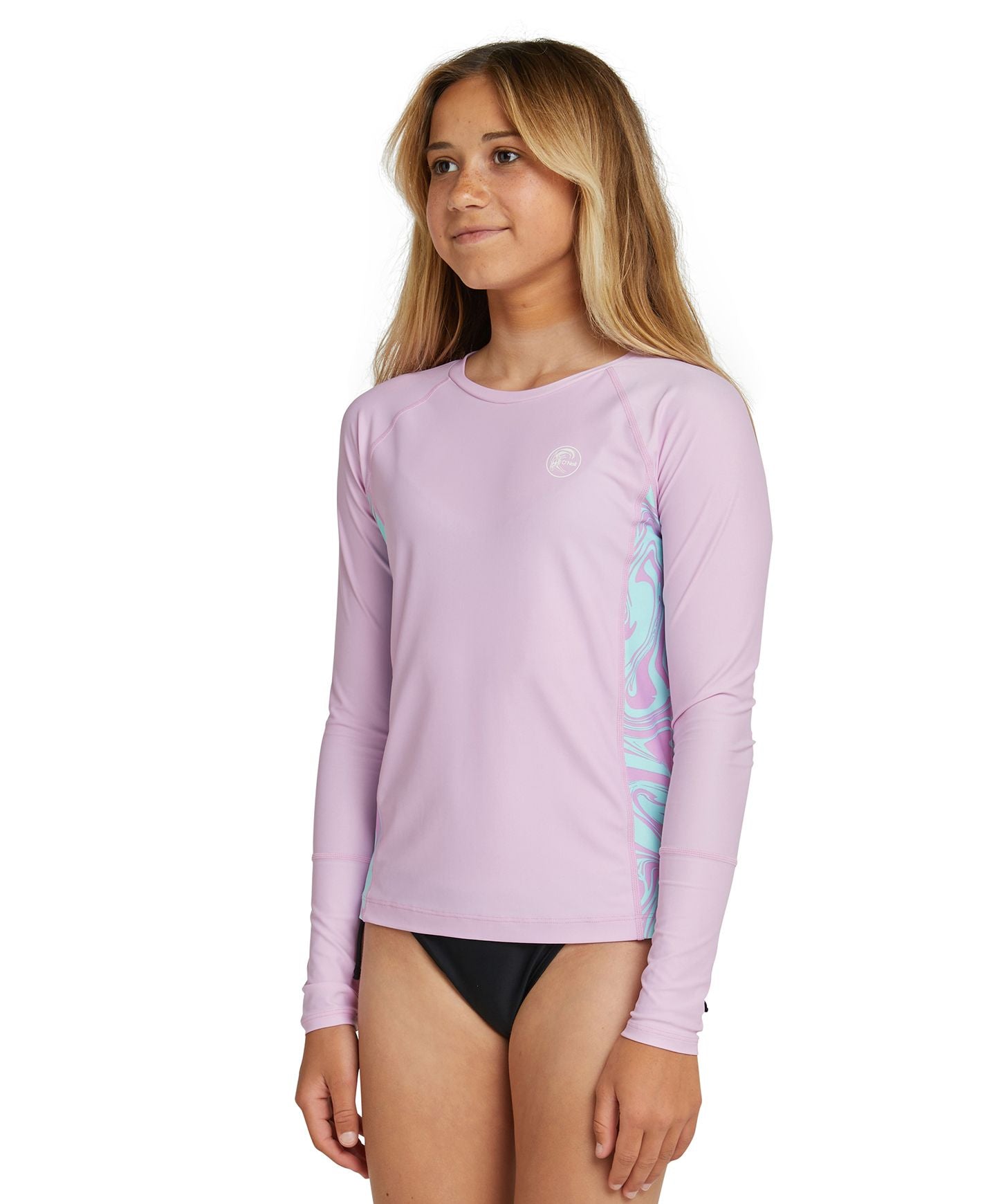 Girl's Bahia Long Sleeve Rash Tee - Pink Purple