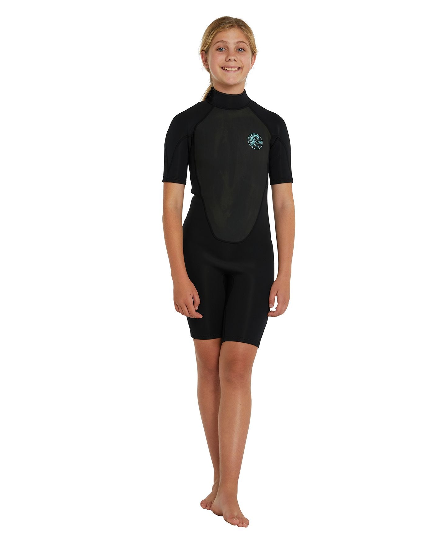 Girl's Bahia Short Sleeve Spring Suit 2mm Wetsuit - Black