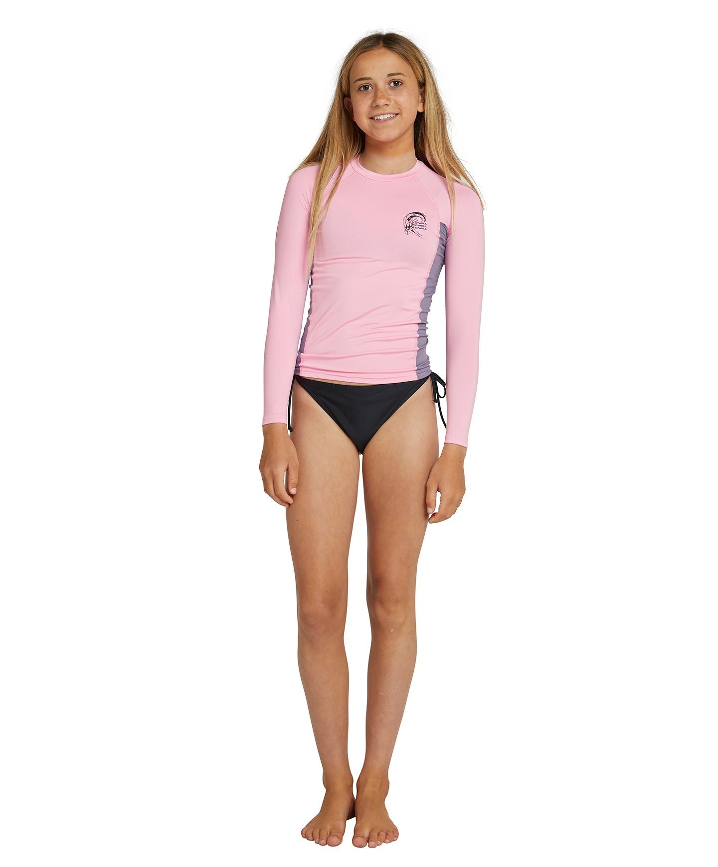 Girl's Classic UV Long Sleeve Rash Vest - Pink