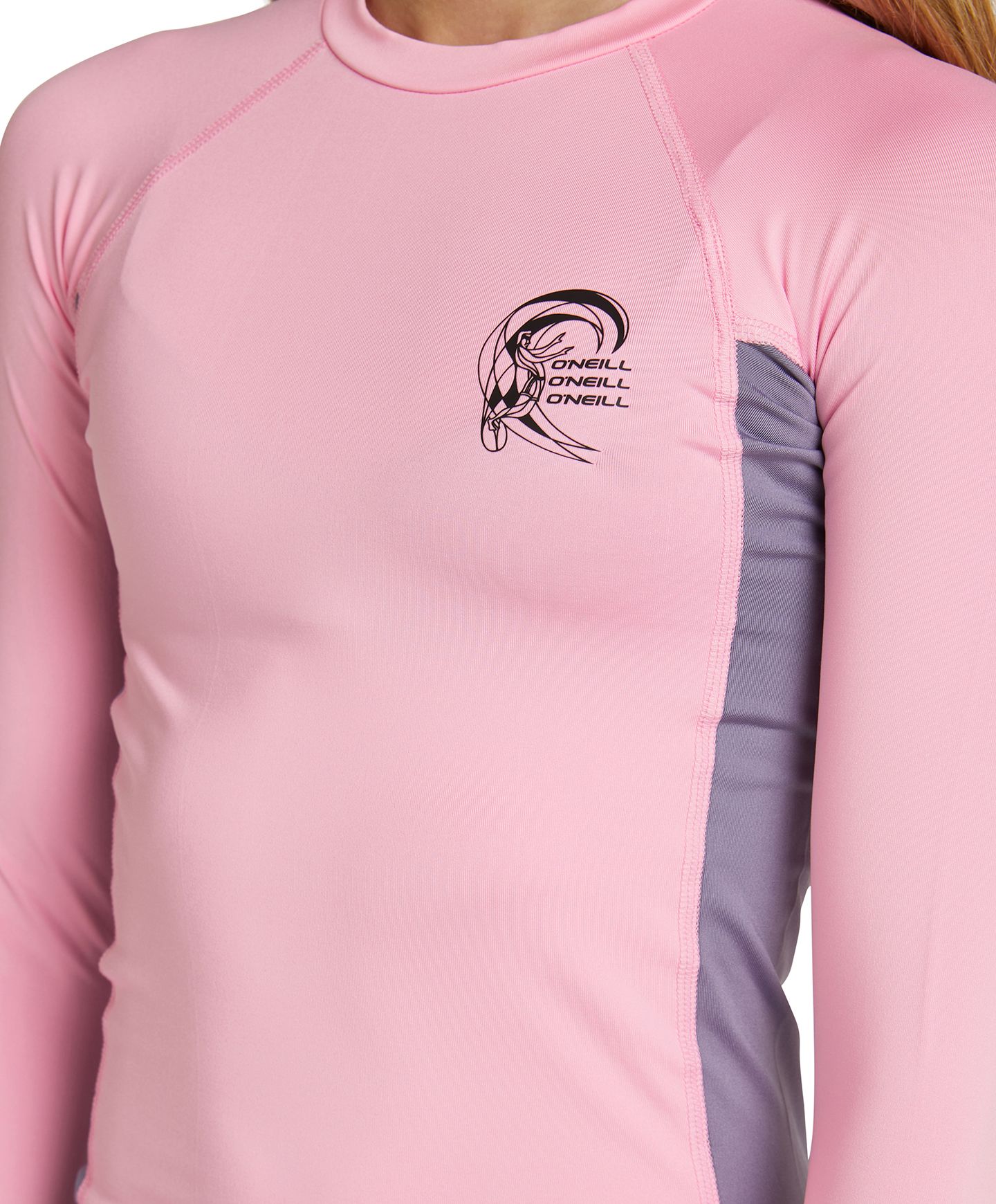 Girl's Classic UV Long Sleeve Rash Vest - Pink