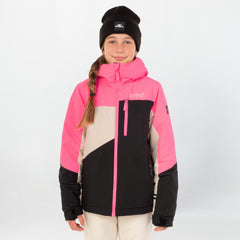 Girl's Cruz Triple Snow Jacket - Black Out Colour Block