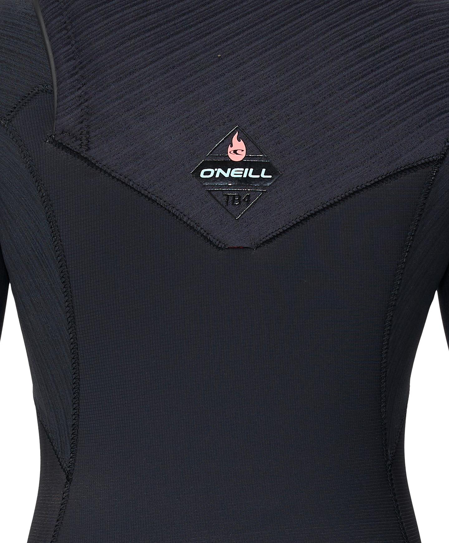 Girl's HyperFire 4/3mm Steamer Chest Zip Wetsuit - Black