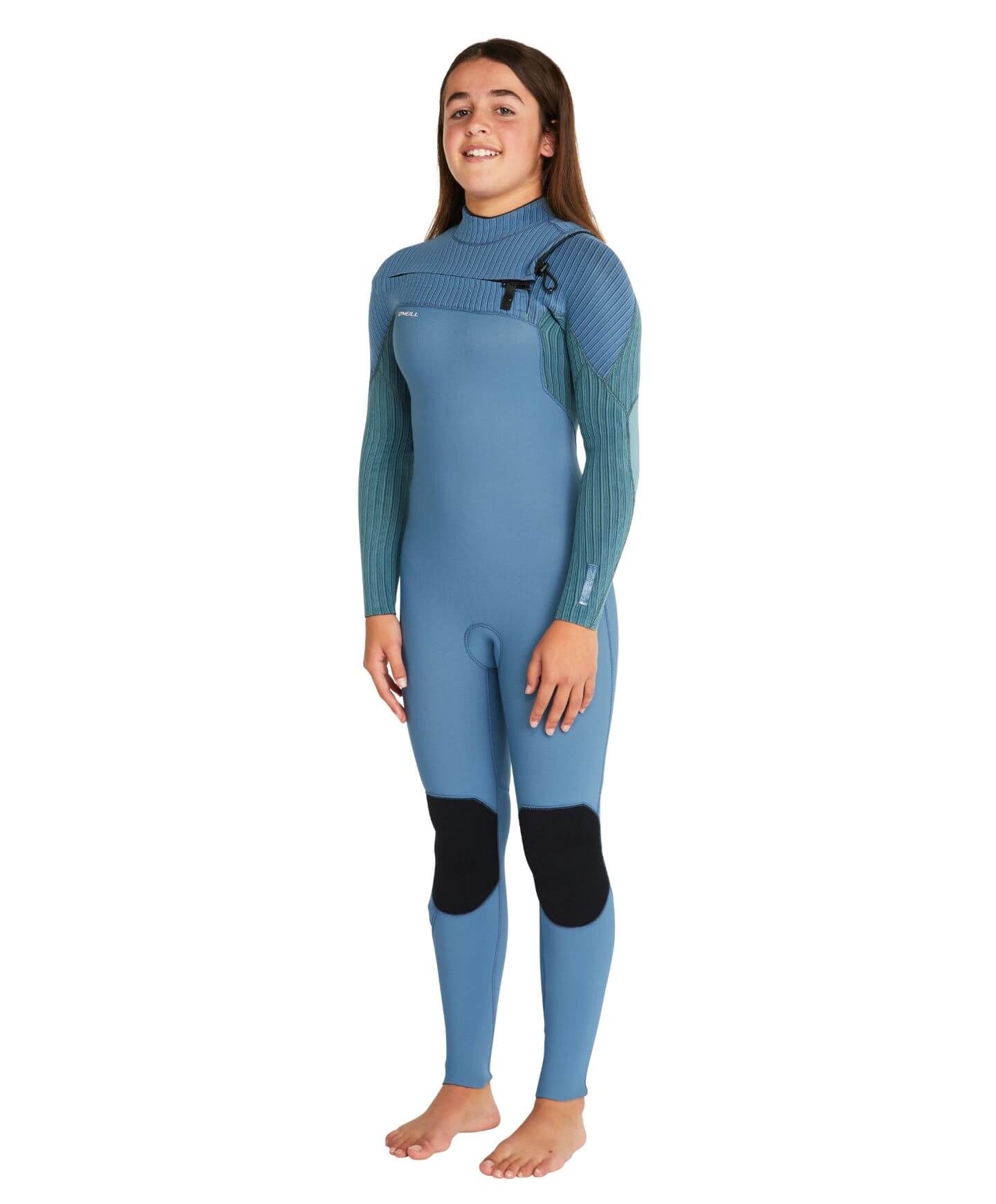 Girl's HyperFreak 3/2+ Steamer Chest Zip Wetsuit - Dusty Blue