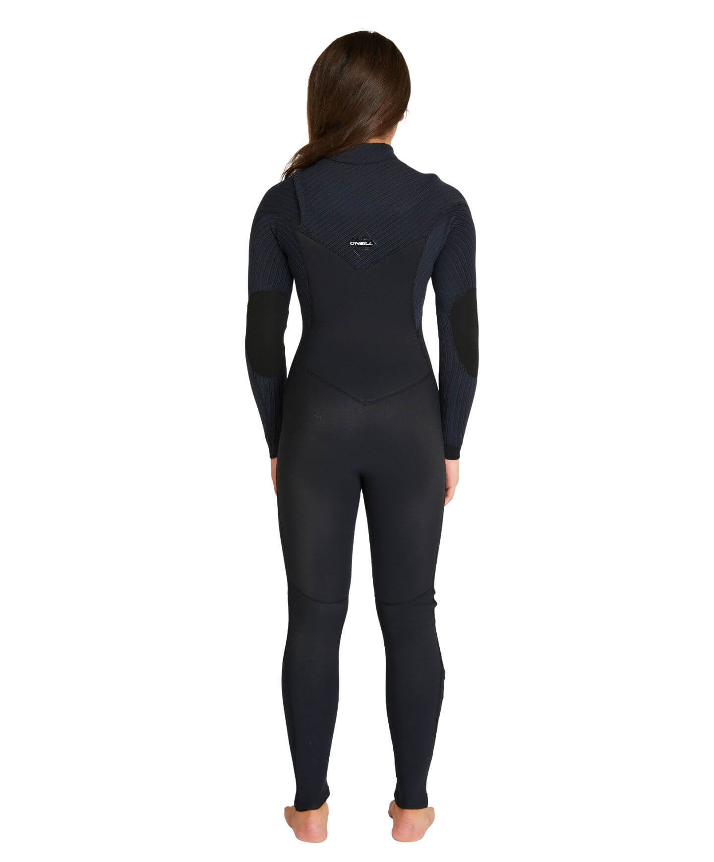 Girl's HyperFreak 3/2+ Steamer Chest Zip Wetsuit - Black