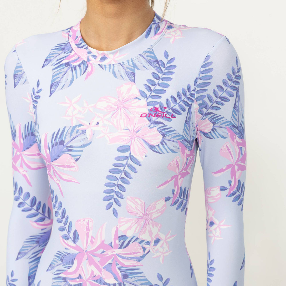 Girl's Laney Back Zip Surf Suit - Tropic Azure