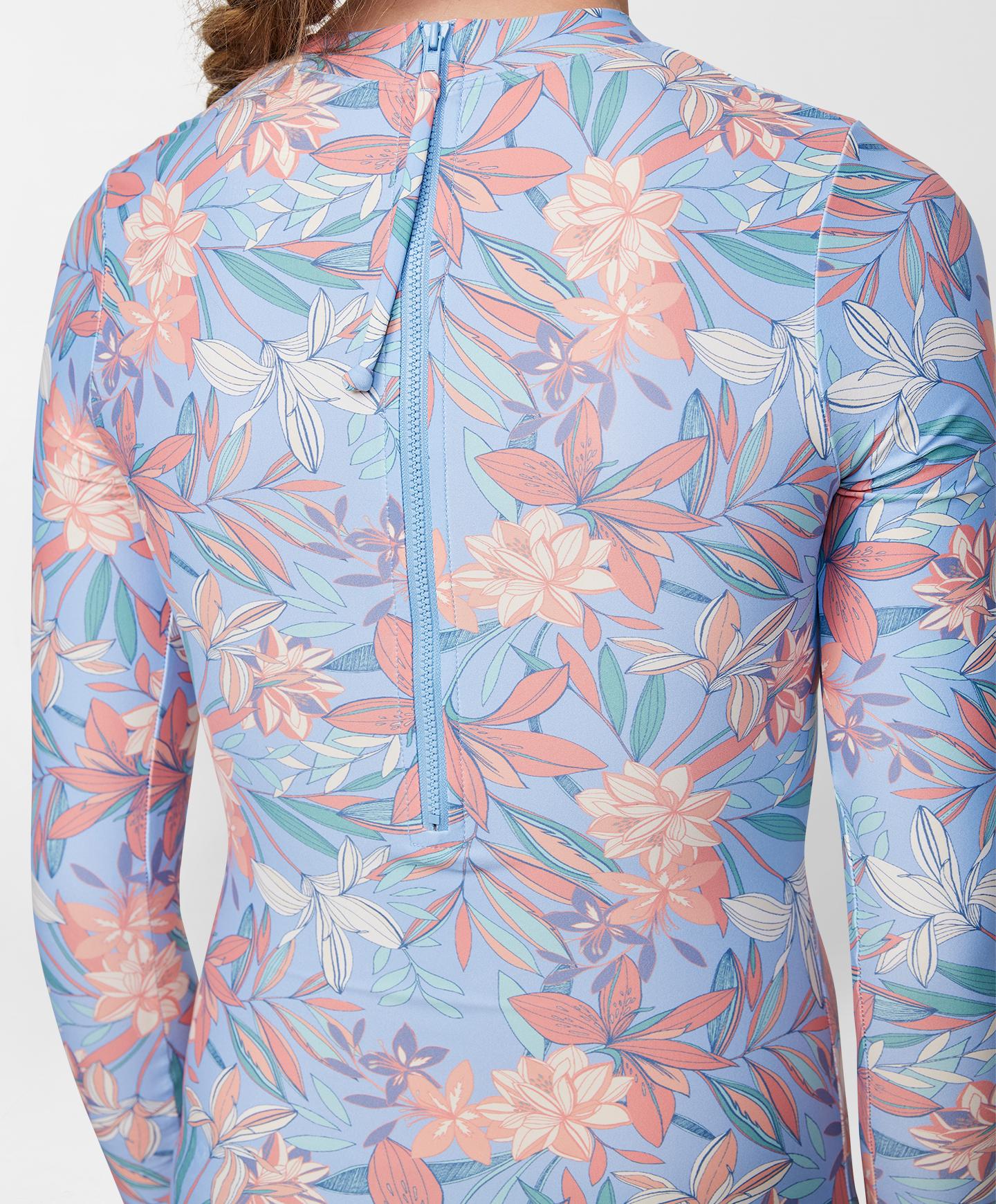 Girls Laney BZ Surf Suit - Blue Floral