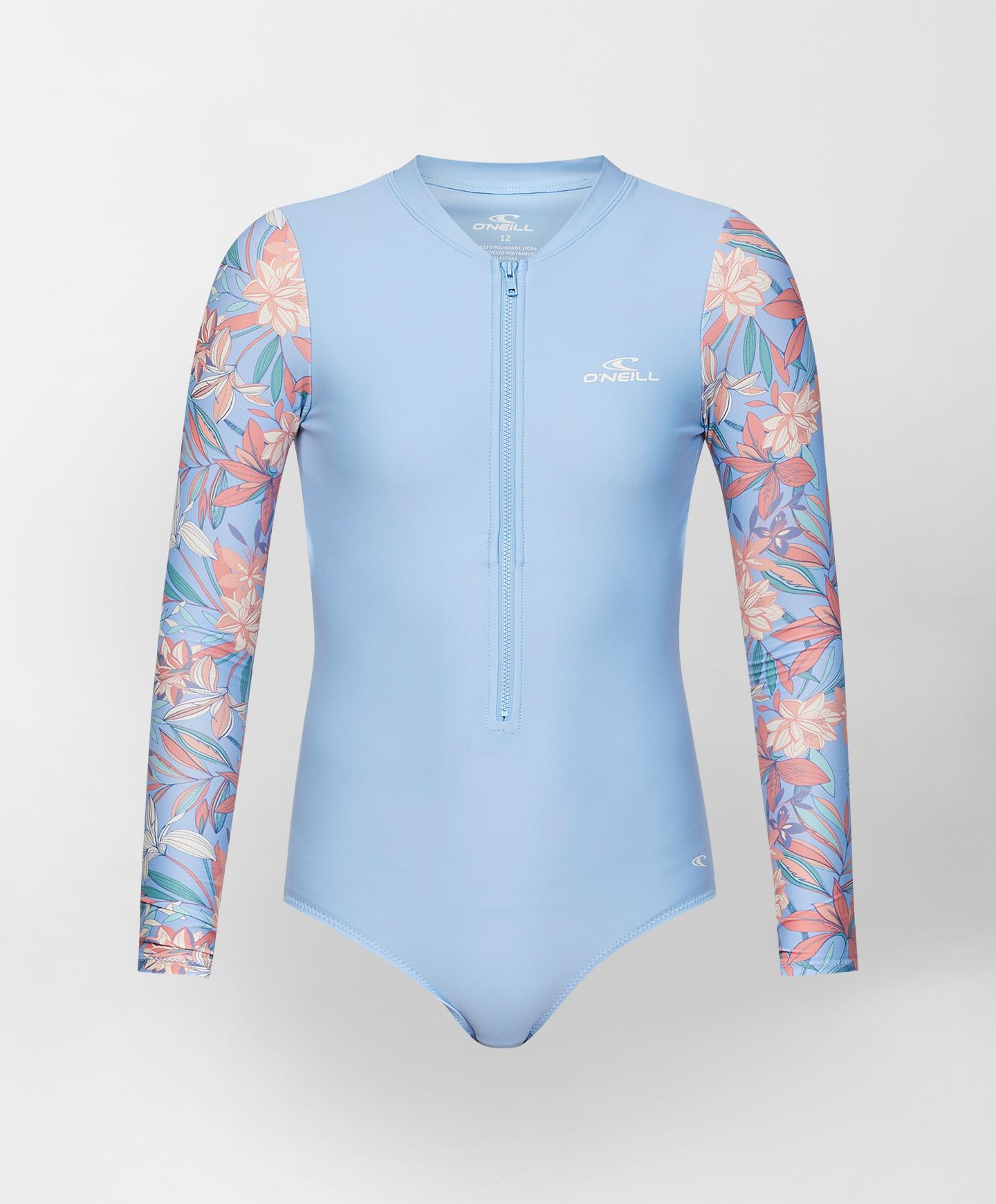 Girls Laney FZ Surf Suit - Blue Floral