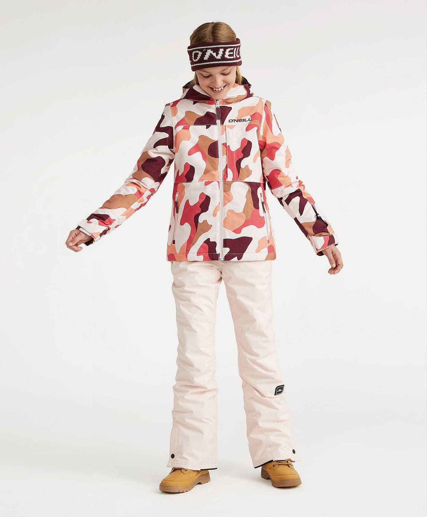 Girl's Lite Printed Snow Jacket - Purple Hiker Camo