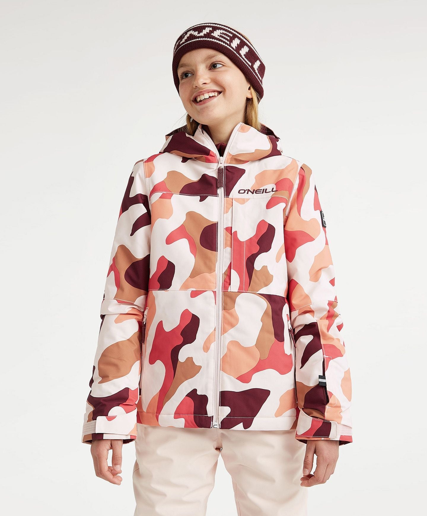 Girl's Lite Printed Snow Jacket - Purple Hiker Camo