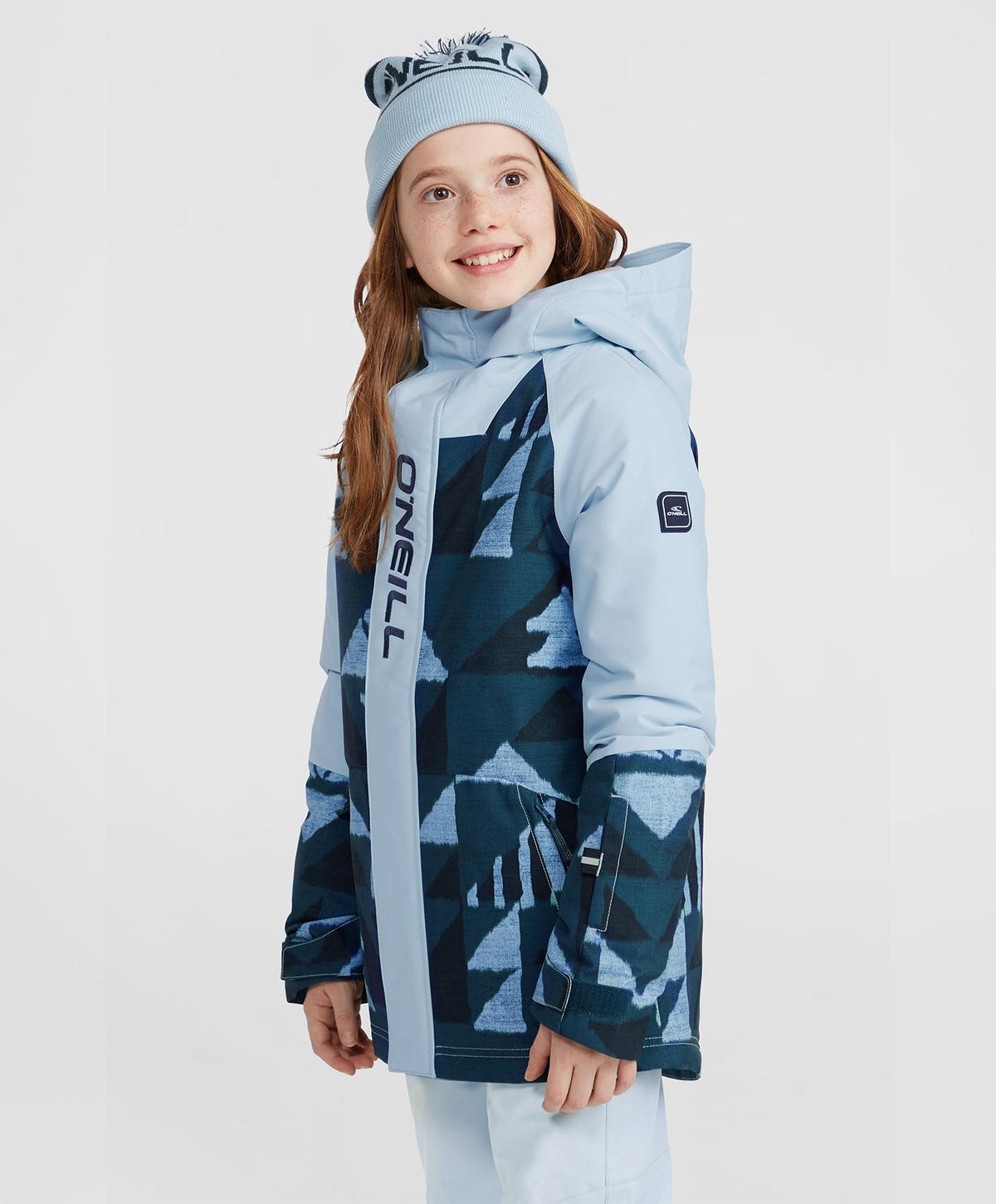 Girl's O'Riginals Snow Jacket - Blue Triangle Ikat