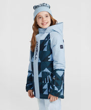 Girl's O'Riginals Snow Jacket - Blue Triangle Ikat